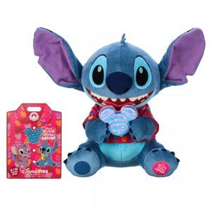 DISNEY Stitch Attacks Snacks Macaron Collection 12" Plush & Pin Set NEW!
